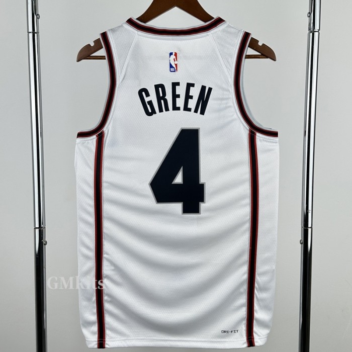 24-25 ROCKETS GREEN #4 White City Edition Top Quality Hot Pressing NBA Jersey