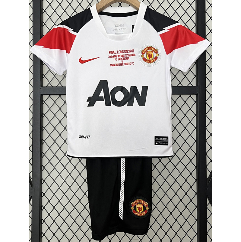 2010-2011 Man Utd Away Kids Retro Soccer Jersey (带决赛字)