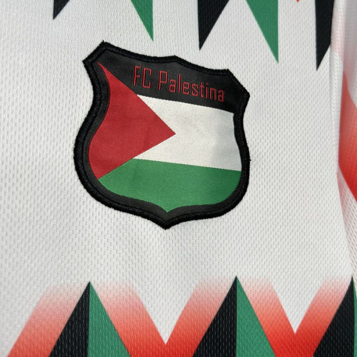 Palestina FC Red White Retro Soccer Jersey
