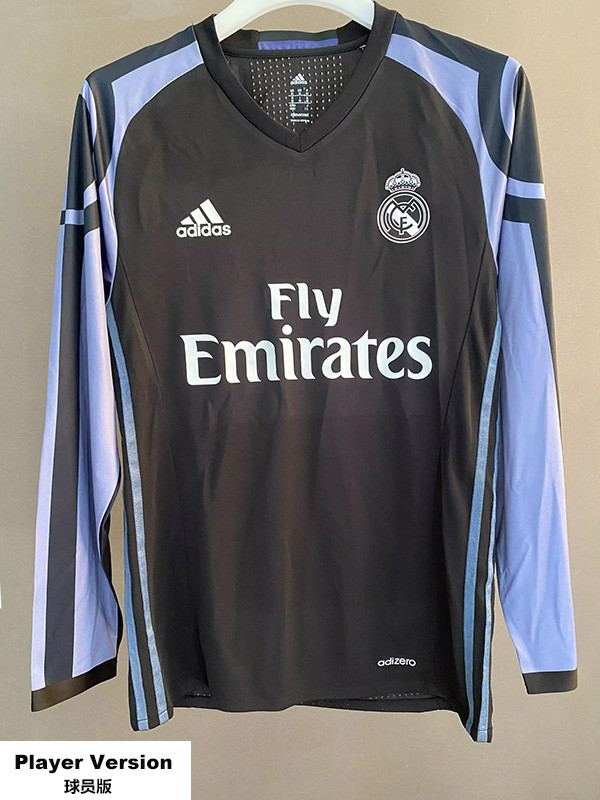2016-2017 RMA Away Player Version Long Sleeve Retro Soccer Jersey（长袖球员）