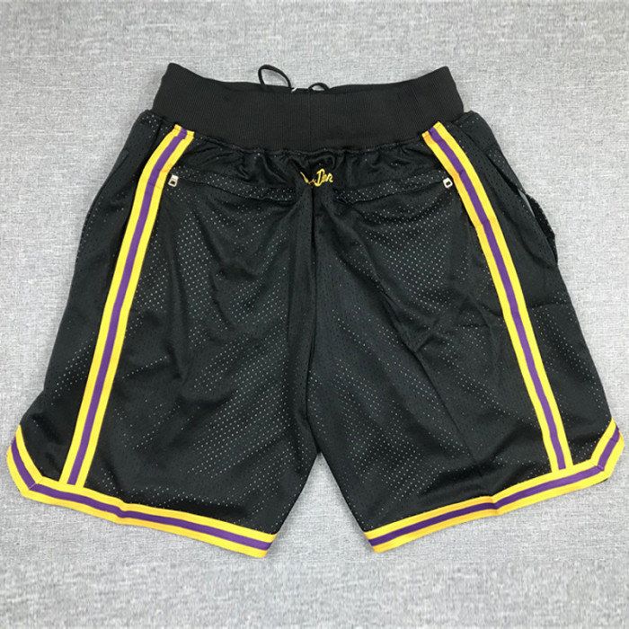 Lakers Mamba Black City Edition Top Quality NBA Pocket Pants *湖人曼巴