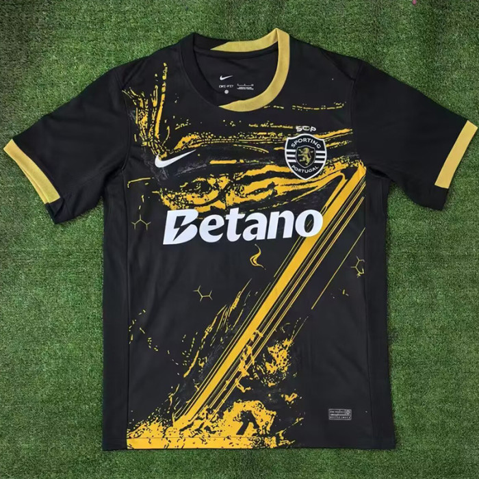 24-25 Sporting Lisbon Black Special Edition Fans Soccer Jersey
