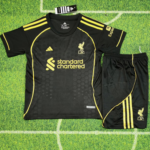 25-26 LIV Black Kids Soccer Jersey