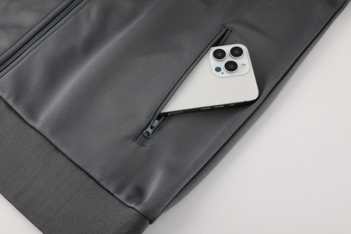 2024 AD Dark Gray Jacket Tracksuit #AJ19