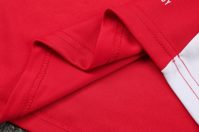 2024 AD Red Kids Half Pull Tracksuit (童装)(半拉链)