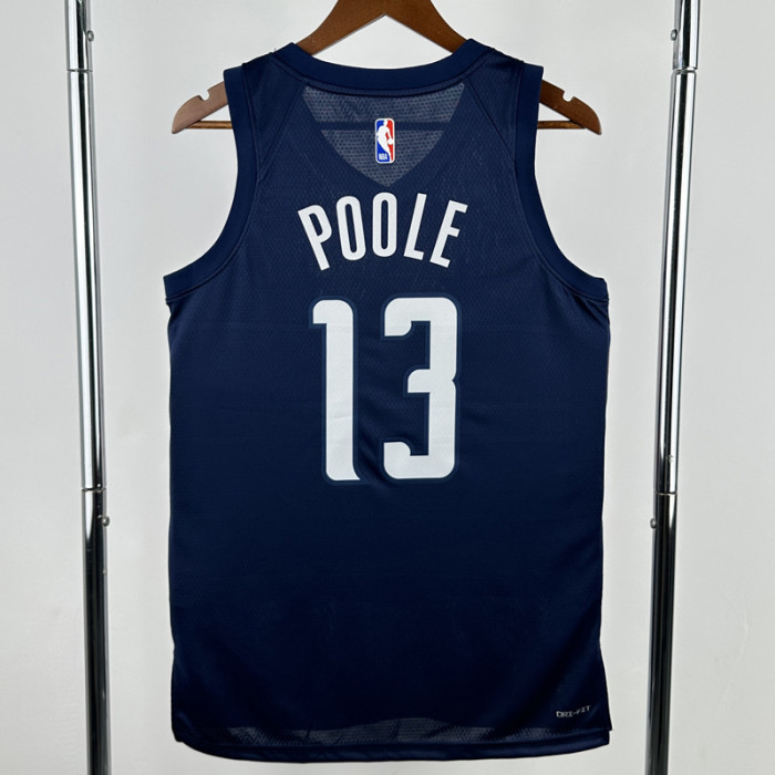 24-25 Wizards POOLE #13 Royal blue Top Quality Hot Pressing NBA Jersey (Trapeze Edition)飞人版