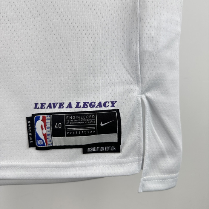 22-23 Lakers JAMES JR. #9 White Top Quality Hot Pressing NBA Jersey(圆领)