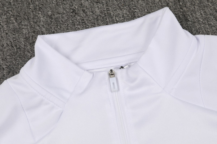 2024 AD White Half Pull Tracksuit (半拉链)