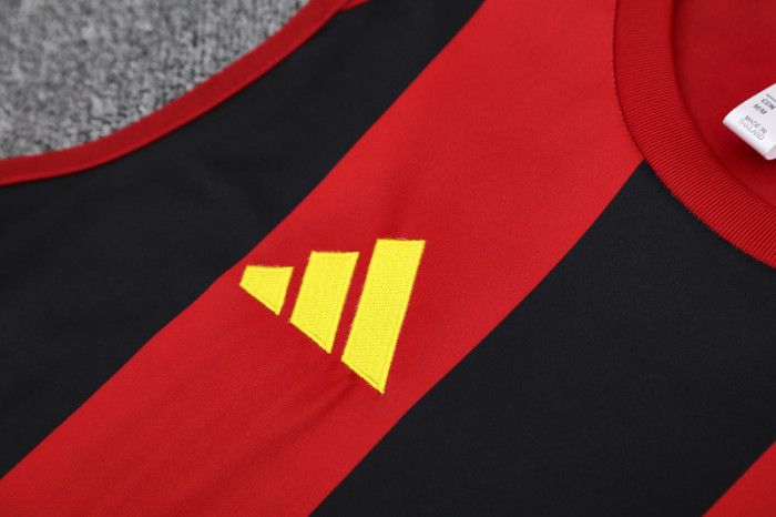 2025 AD Red black Tank top and shorts suit