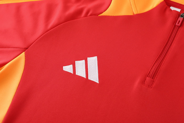 2024 AD Red Half Pull Tracksuit #AB07 (半拉链)