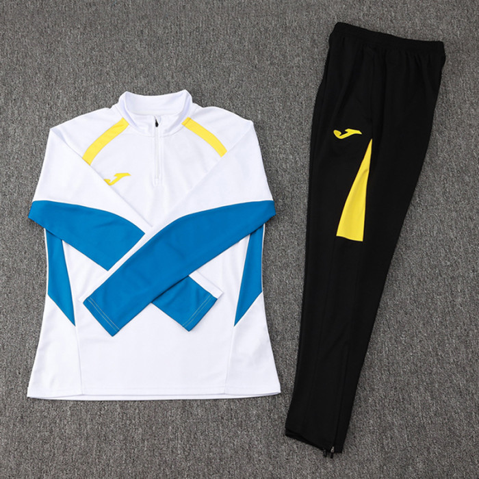 2024 JOM White Half Pull Tracksuit (半拉链)