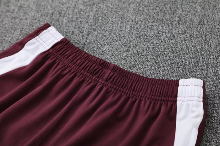 25-26 Bayern Brown Red Polo Tracksuit