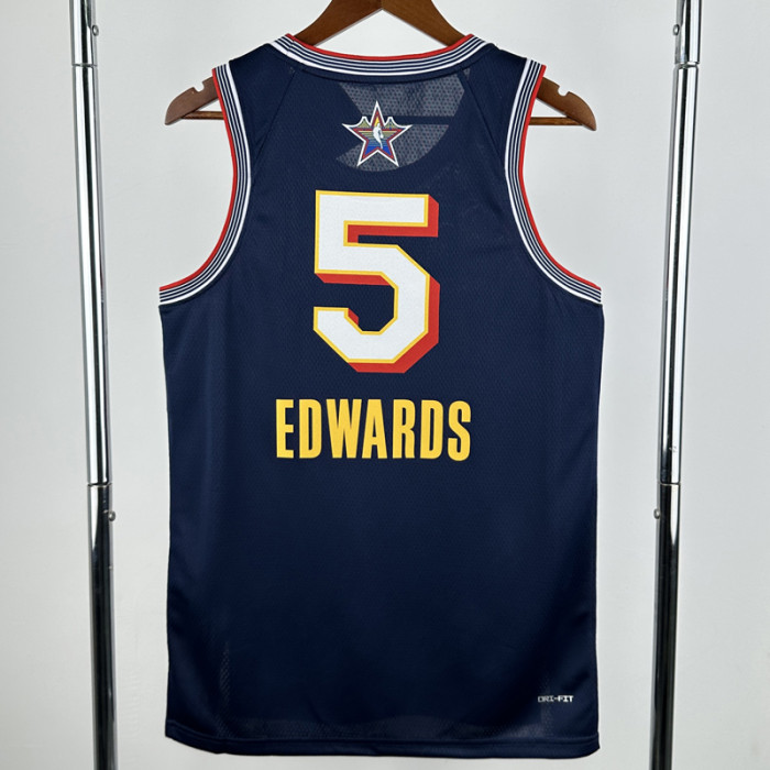 25-26 ALL-STAR EDWARDS #5 Royal blue Top Quality Hot Pressing NBA Jersey