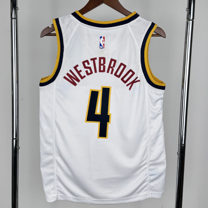 22-23 Nuggets WESTBROOK #4 White Top Quality Hot Pressing NBA Jersey