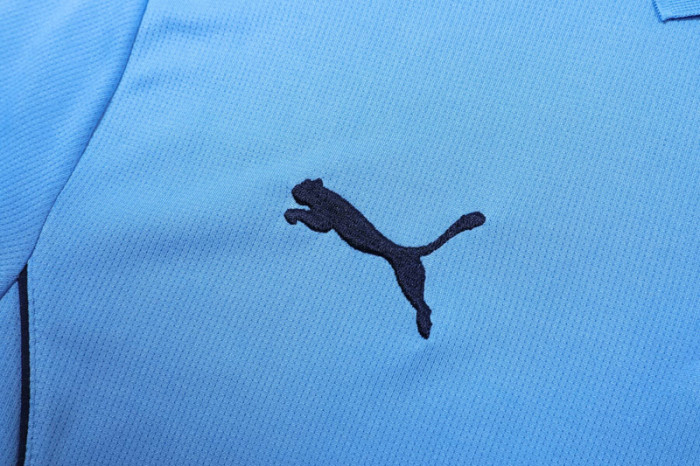 25-26 Man City Lake blue Polo Tracksuit