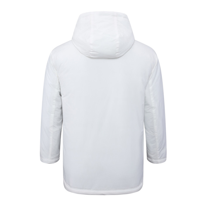 24-25 Palmeiras White Hooded Windbreaker Fabric Cotton Coat #G235
