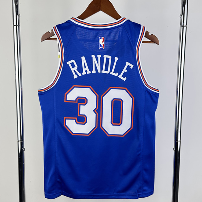 21-22 KNICKS RANDLE #30 Blue Top Quality Hot Pressing NBA Jersey (Trapeze Edition) 飞人版