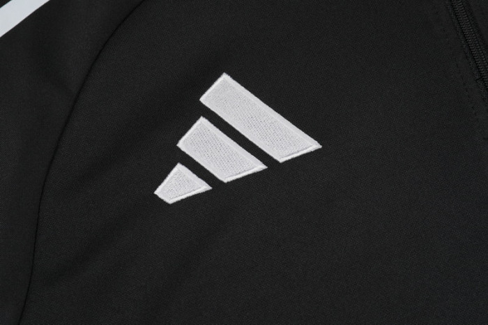 2024 AD Black Kids Half Pull Tracksuit (童装)(半拉链)