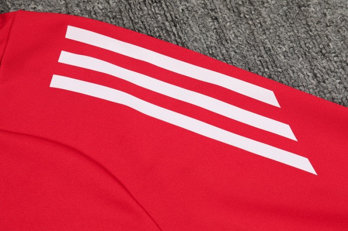2024 AD Red Kids Half Pull Tracksuit (童装)(半拉链)