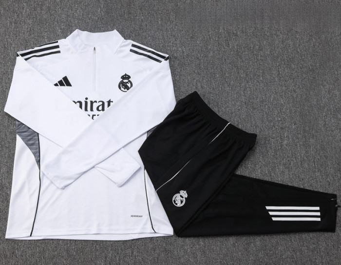 25-26 RMA White Half Pull Tracksuit #B2505(半拉链)
