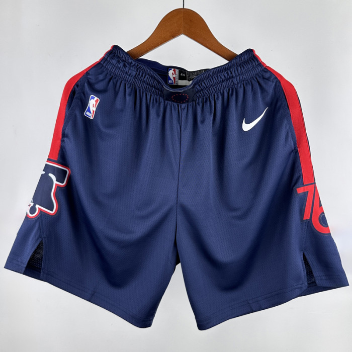 23-24 76ERS Royal Blue City Edition Top Quality NBA Pants