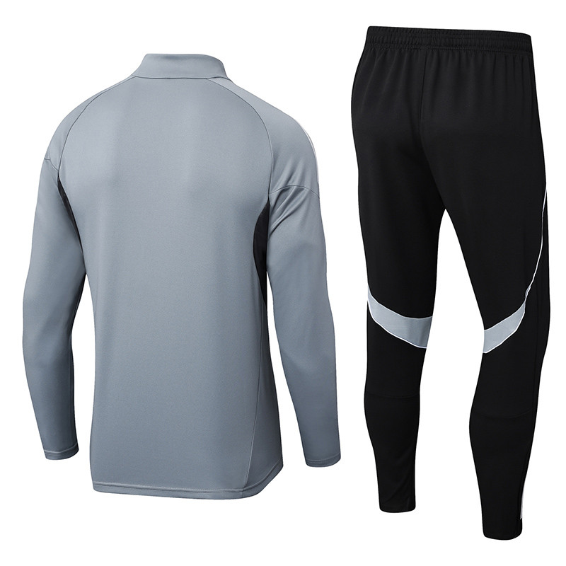 2025 AD Grey Half Pull Tracksuit (半拉链)
