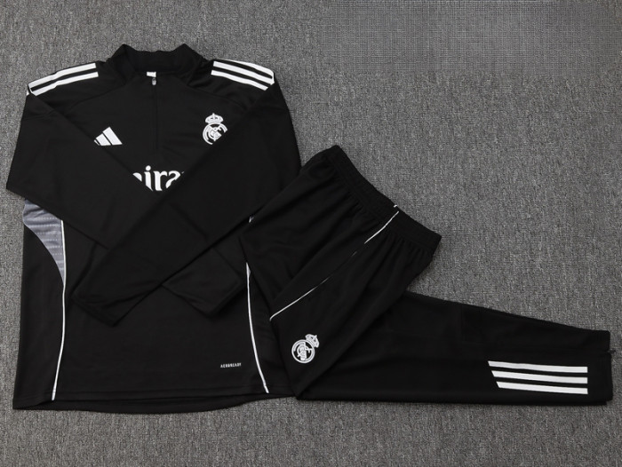 25-26 RMA Black Half Pull Tracksuit #B2501(半拉链)