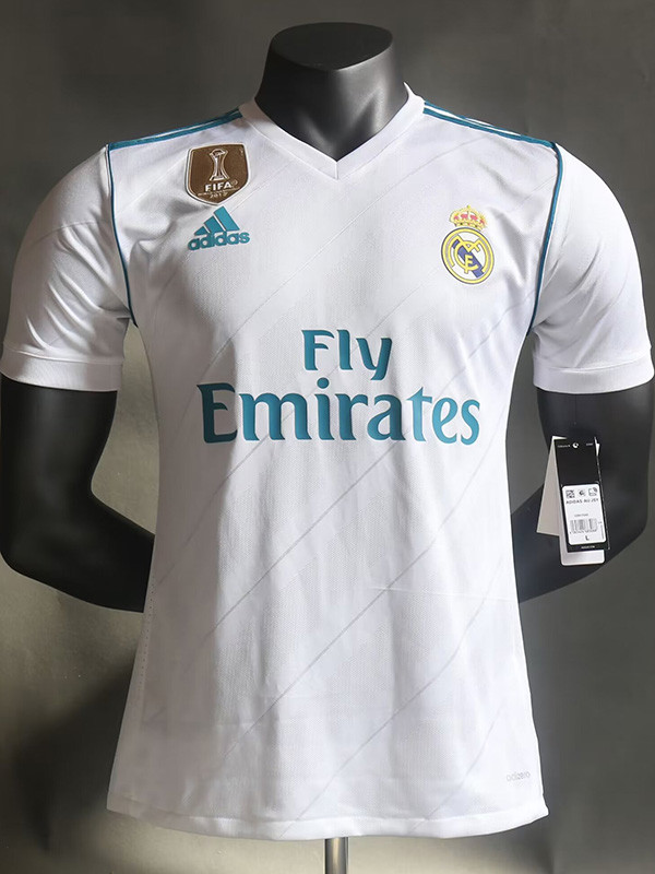 2017-2018 RMA Home Player Version Retro Soccer Jersey（ 球员）