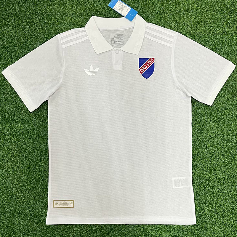 25-26 Colo-Colo 100th Anniversary White Fans Soccer Jersey