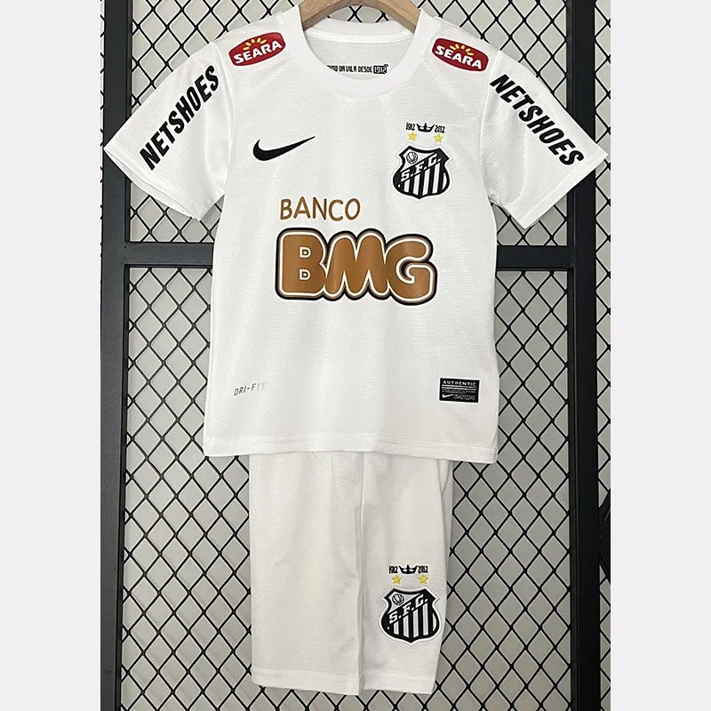 2012 Santos FC Home Kids Retro Soccer Jersey