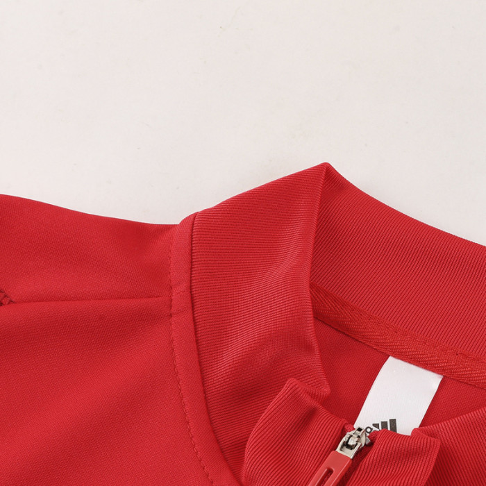 2024 AD Red Kids Half Pull Tracksuit #AB05 (童装) (半拉链)