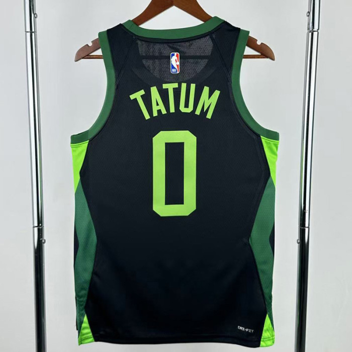 24-25 CELTICS TATUM #0 Black City Edition Top Quality Hot Pressing NBA Jersey