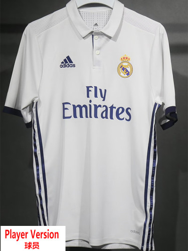 2016-2017 RMA Home Player Version Retro Soccer Jersey（ 球员）