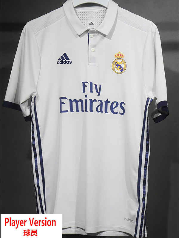 2016-2017 RMA Home Player Version Retro Soccer Jersey（ 球员）