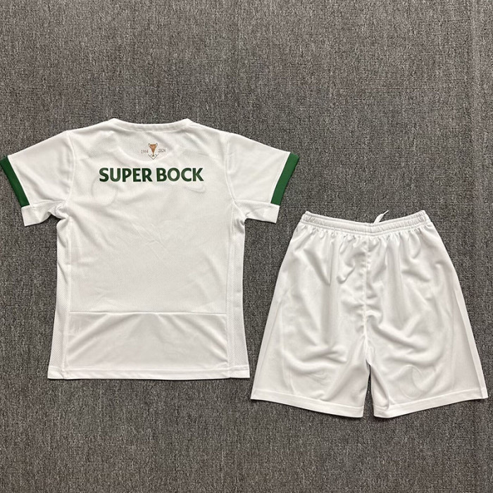 24-25 Sporting Lisbon Away Kids Soccer Jersey