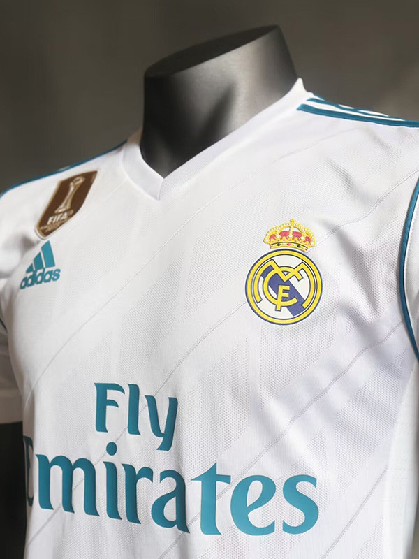 2017-2018 RMA Home Player Version Retro Soccer Jersey（ 球员）