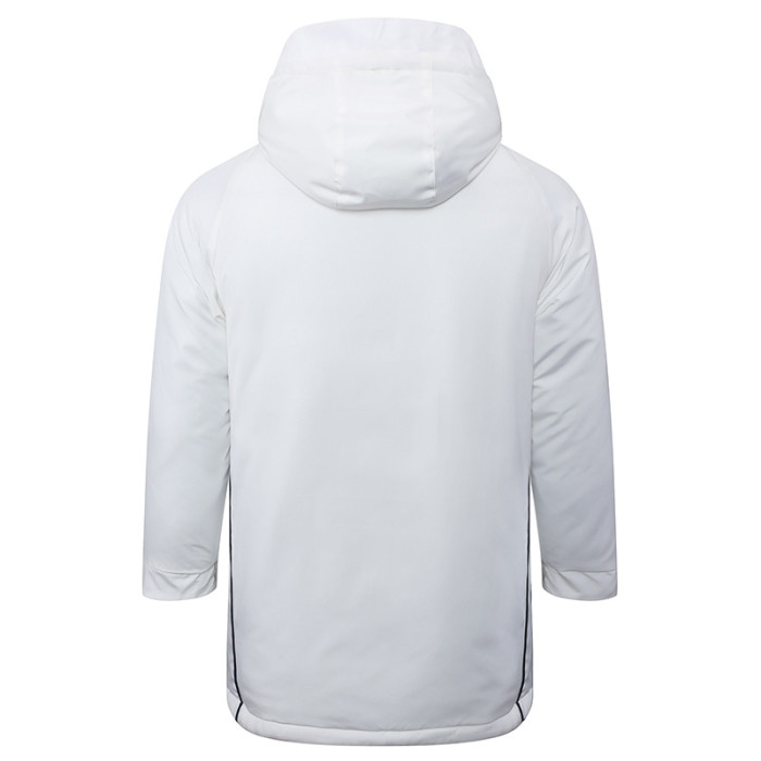 24-25 Argentina White Hooded Windbreaker Fabric Cotton Coat #G183(金标)