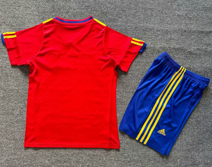 2010 Spain Home Kids Retro Soccer Jersey