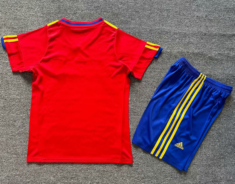 2010 Spain Home Kids Retro Soccer Jersey