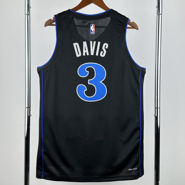 23-24 Dallas Mavericks DAVIS #3 Black City Edition Top Quality Hot Pressing NBA Jersey(V领)