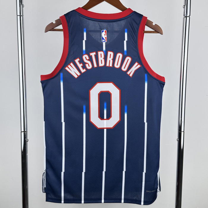 22-23 Rockets WESTBROOK #0 Royal blue City Edition Top Quality Hot Pressing NBA Jersey