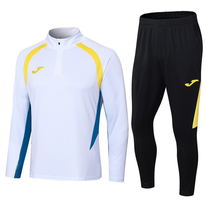2024 JOM White Half Pull Tracksuit (半拉链)