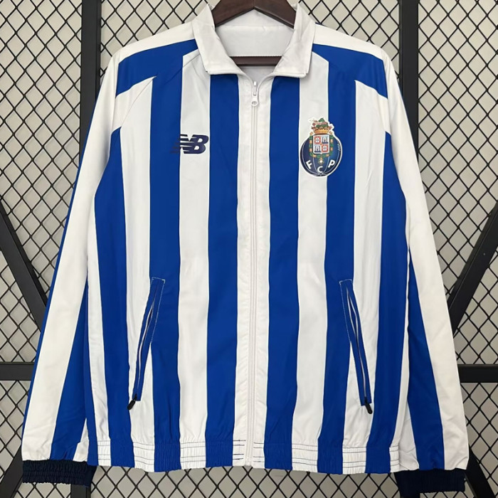 24-25 Porto Blue & White Double Sided Windbreaker (双面风衣)