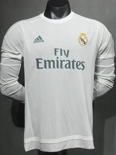 2015-2016 RMA Home Player Version Long Sleeve Retro Soccer Jersey( 长袖球员)