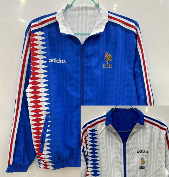 1994 France Blue & White Double Sided Windbreaker (双面风衣)
