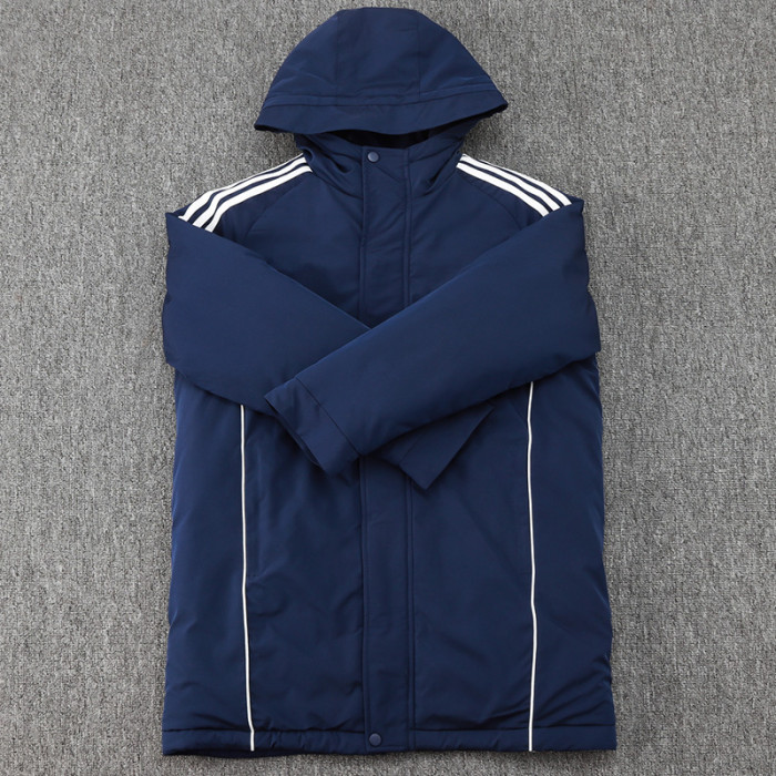 24-25 RMA Royal Blue Hooded Windbreaker Fabric Cotton Coat #G210(金标)