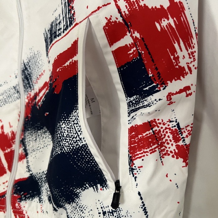 2024 PSG White & Beige Double Sided Windbreaker (双面风衣)