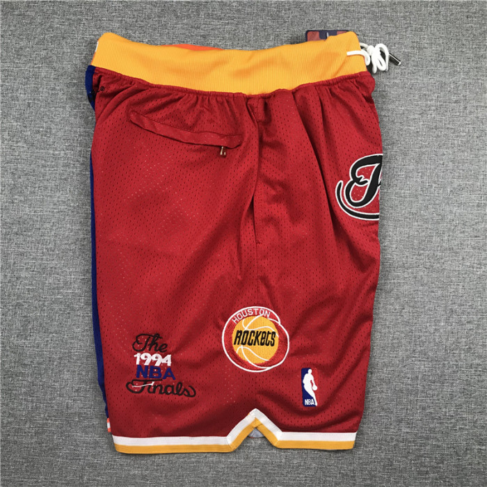 Rockets Knicks Red blue City Edition Top Quality NBA Pocket Pants *火箭拼尼克斯