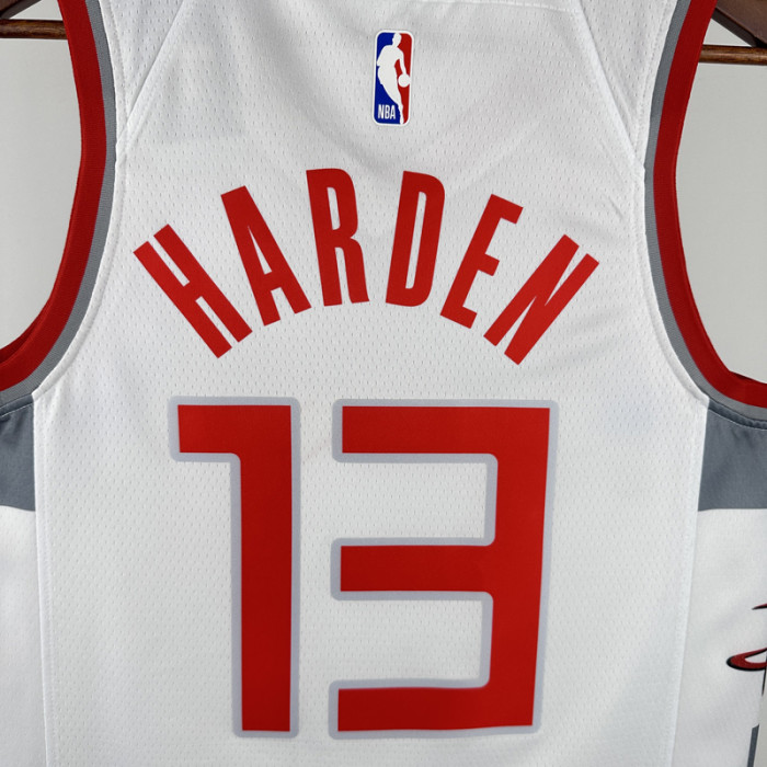 2019-20 ROCKETS HARDEN #13 White City Edition Top Quality Hot Pressing NBA Jersey