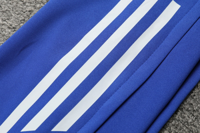 2024 AD Blue Kids Half Pull Tracksuit (童装)(半拉链)